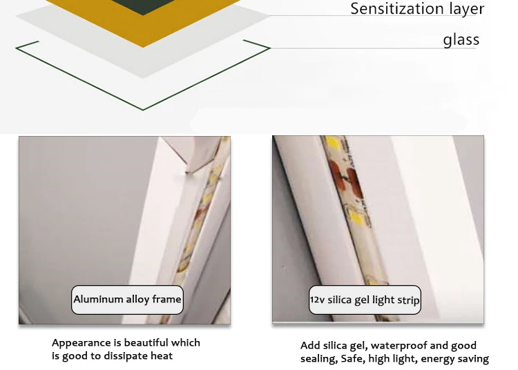 Espejo De Tocador Para Maquillaje,Usado,Con Luz Led,Para Baño,50x70