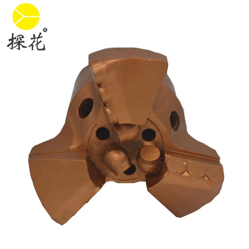 
HOT sales 133mm used three blades pdc insert non core drag drill bit for water well 