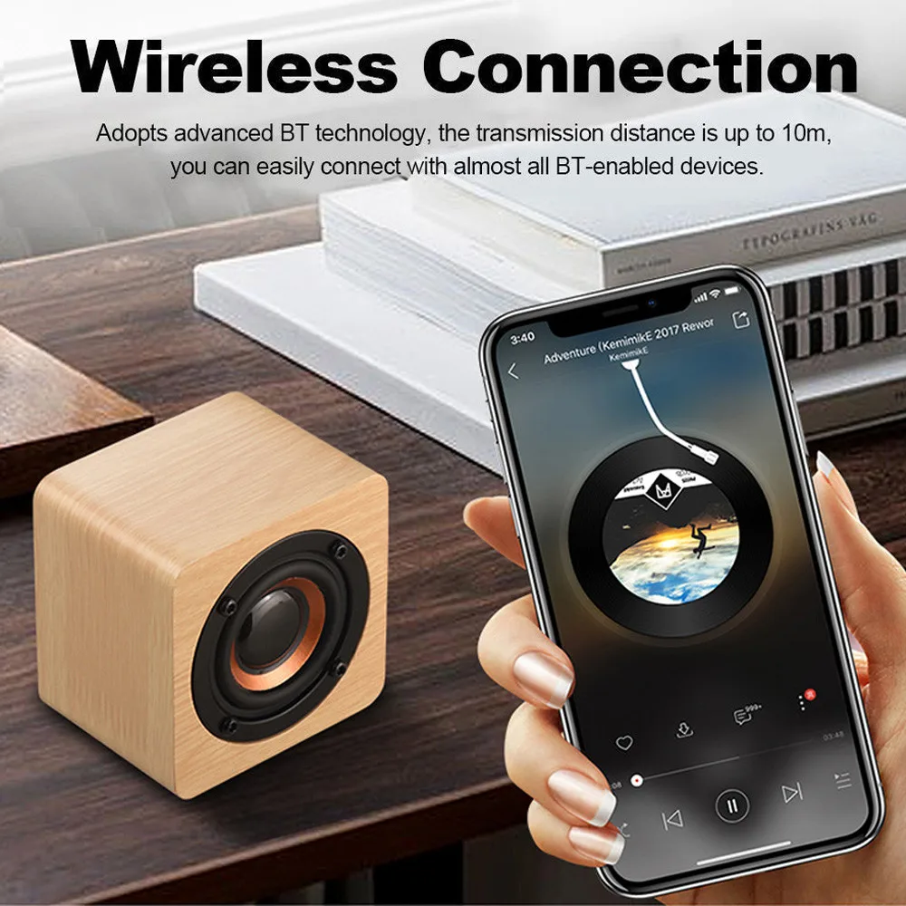 2020 HIPERDEAL For Phone Samsung Mini Wireless Speaker Portable Wooden Speakers Sound Music Hand free - ANKUX.COM