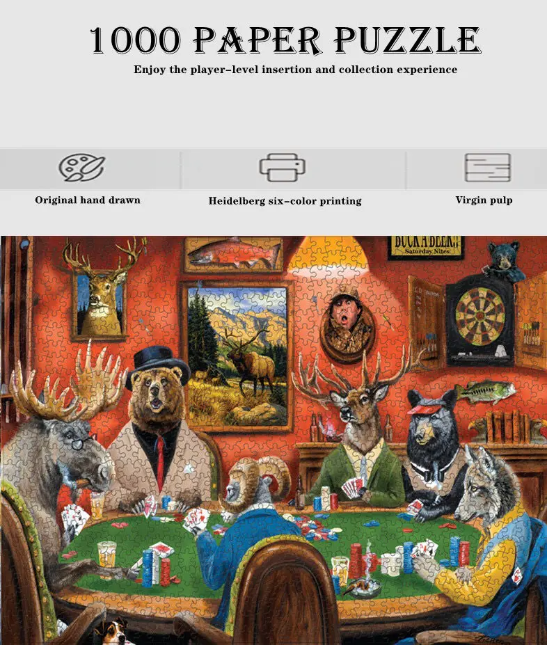 Customizable 1000 Pieces Jigsaw Puzzle Puzzle 1000 Adult Jigsaw Puzzle