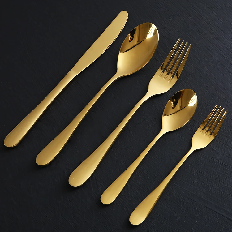 Wholesale Gold Plated Flatware Set,Cutlery Stainless Steel Flatware