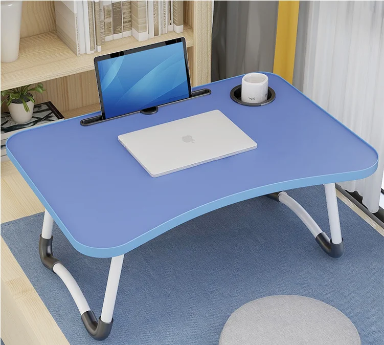 Save Space Wood Foldable Standing Desk Laptop Portable Folding laptop table for bed