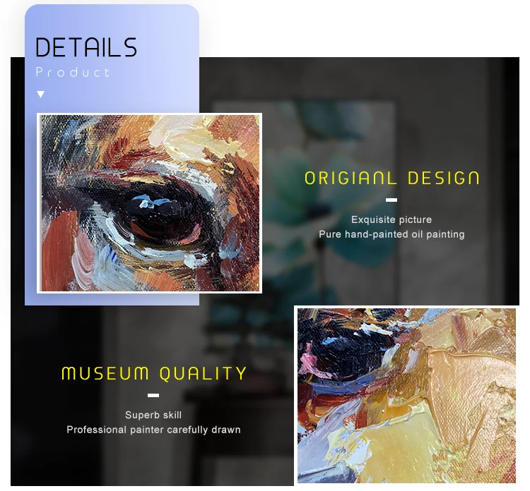 High Quality Handpainted Modern Realistic Abstract Study Decoration Oil Animal Painting Canvas Art Horse Painting