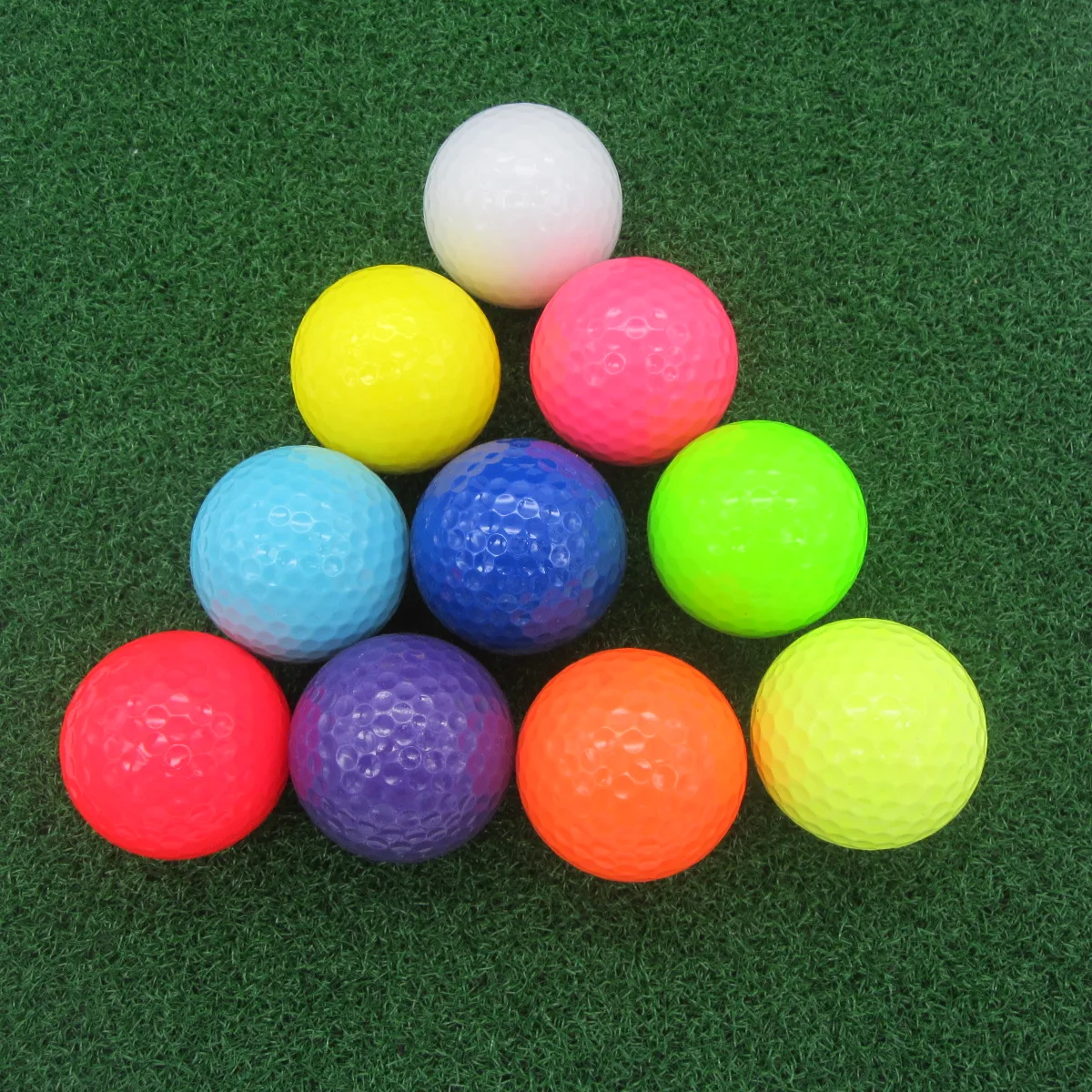 Factory Wholesales 2 Piece Bright Colored Golf Balls In Stock - Buy