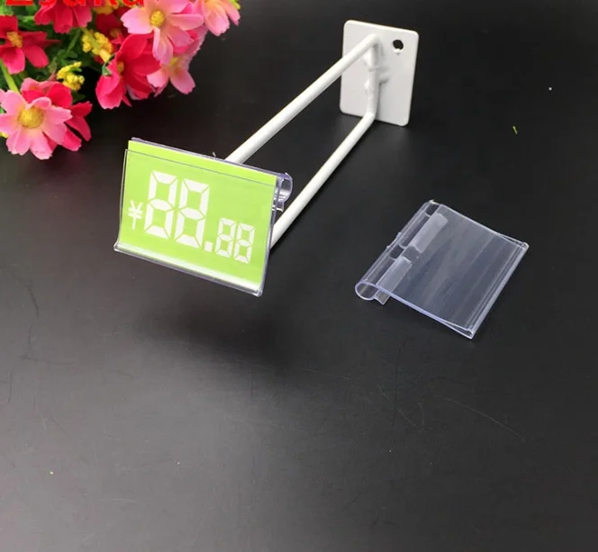 Supermarket shopftting price holder for hook store displays