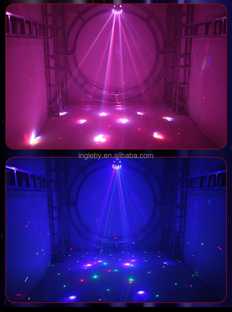 New Led+laser Derby Light Strobe Flash Effect Party Decoration Disco