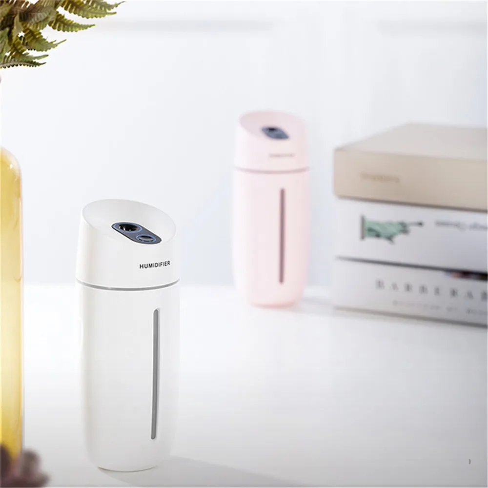Portable Diffuser Humidifier Pink White Spray Natural Small Purifier