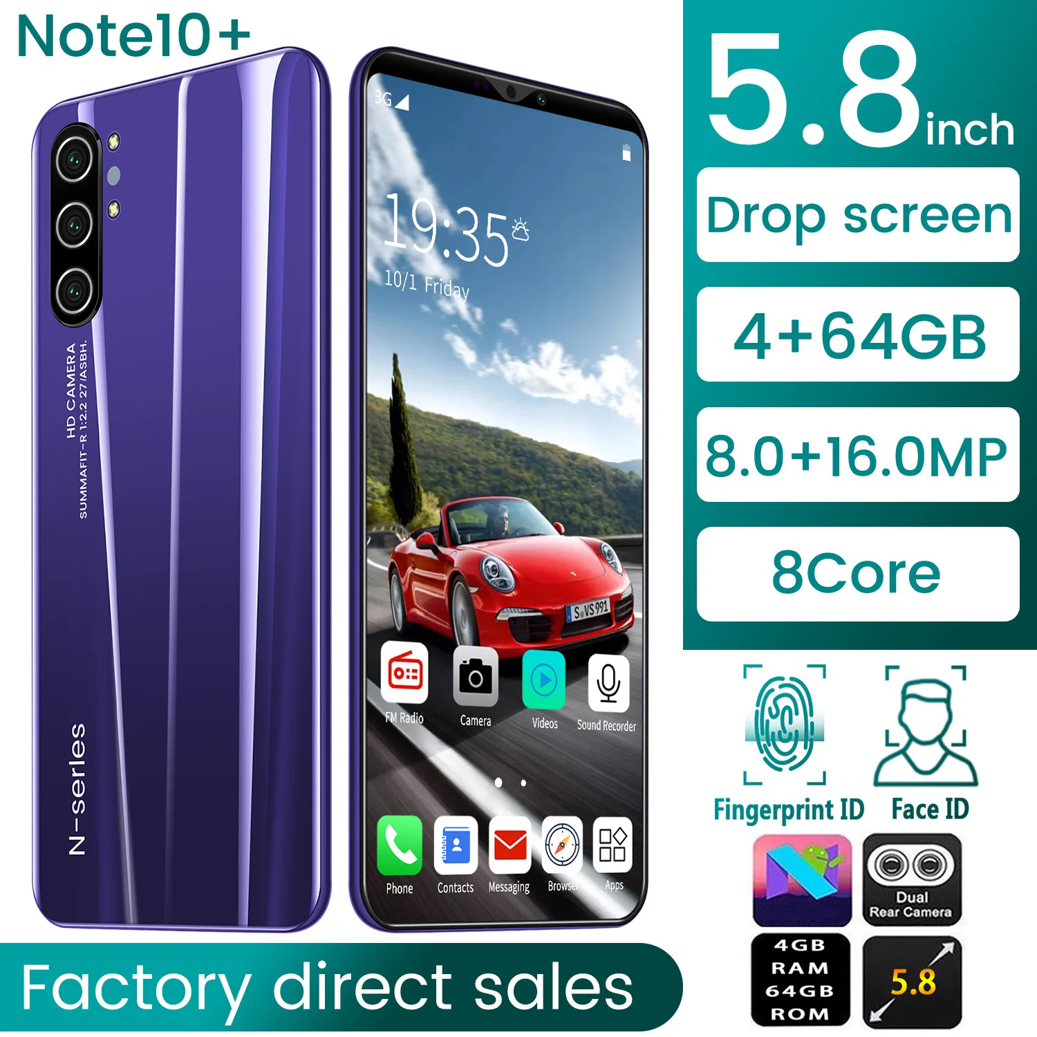 4G Smart Mobile Phone 4+64GB Extreme Speed Smartphone 4G With 4000 mAh Large Capacity Battery