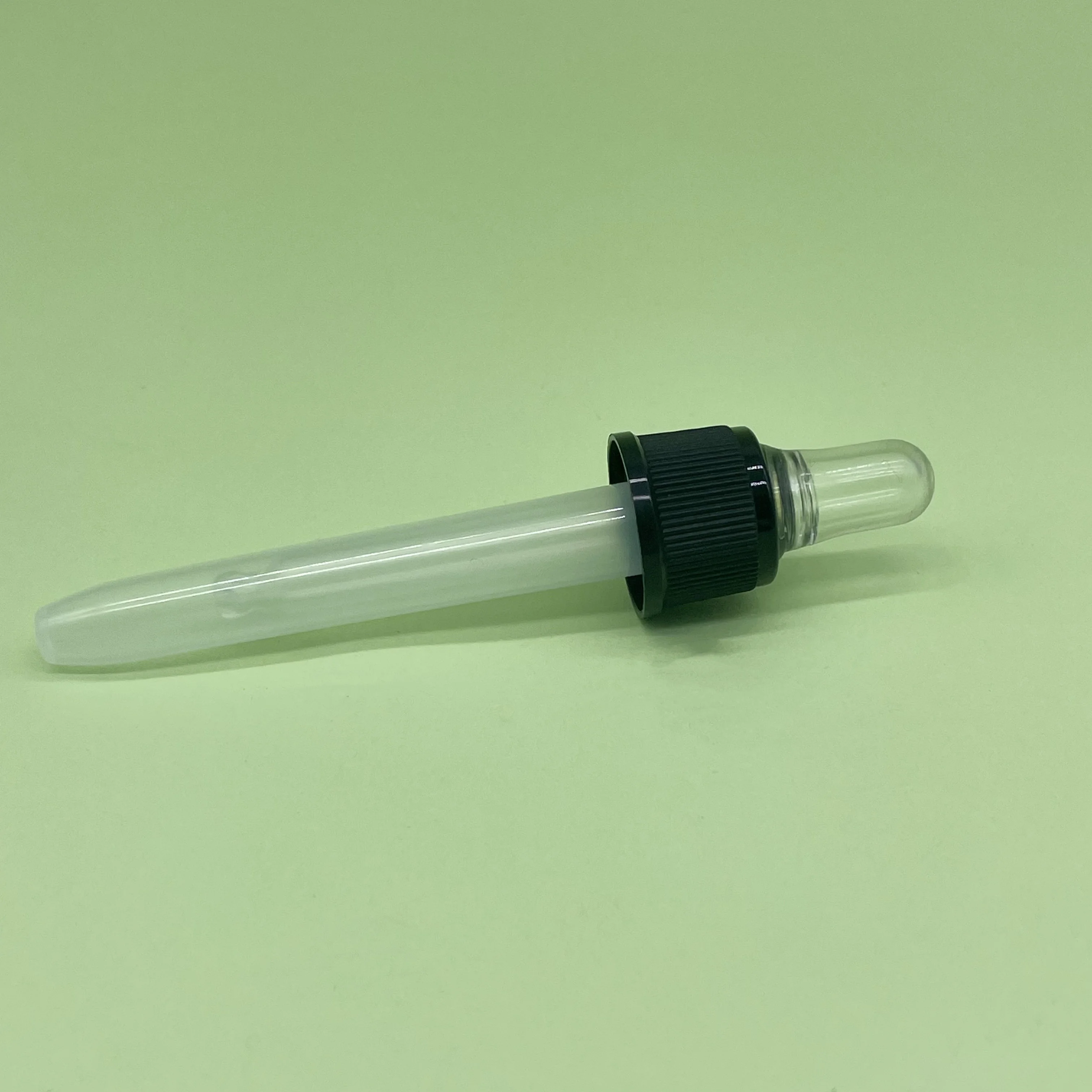 product 18mm clear teat glass dropper with plastic dust protection cover plastic black dropper cap cosmetic packaging-26