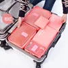 6 pcs sets portable packing cubes travel storage bag