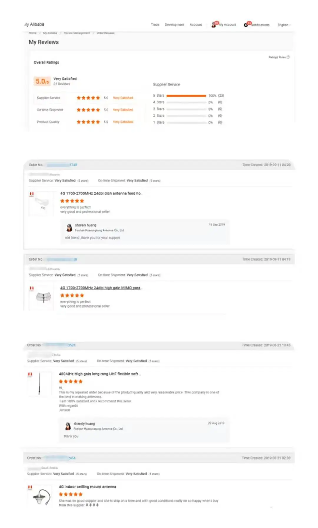 customer feed back