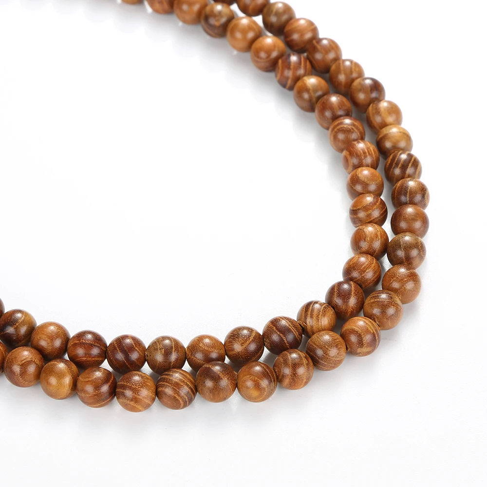 热卖批发天然黄金乌木木珠心佛珠