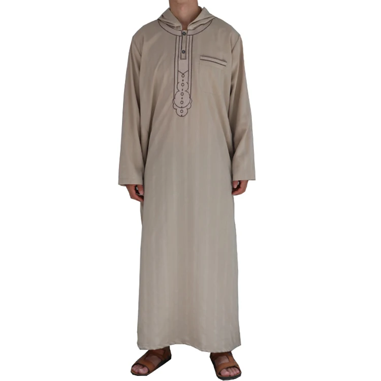 Moroccan Design Muslim Hooded Thobe Men - Buy Hooded Thobe,Muslim ...