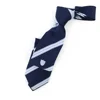 Nice Tipping Grosgrain Small MOQ Mens Exquisite Shield 100% Silk Jacquard Woven Classic Striped Handmade Custom Skinny Ties