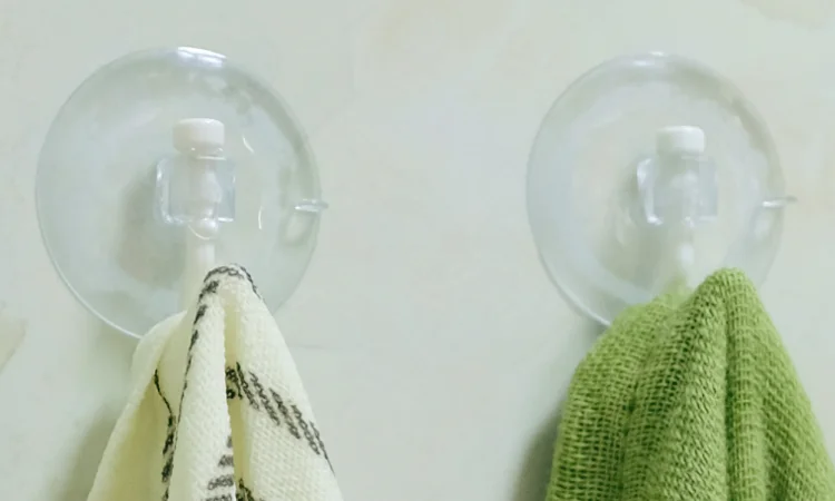 Transparent plastic suction cup wall hook