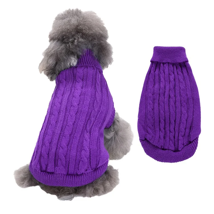 Purple Fall Neutral Both Cat And Dog Delightful Elegant Dog Sweater ...