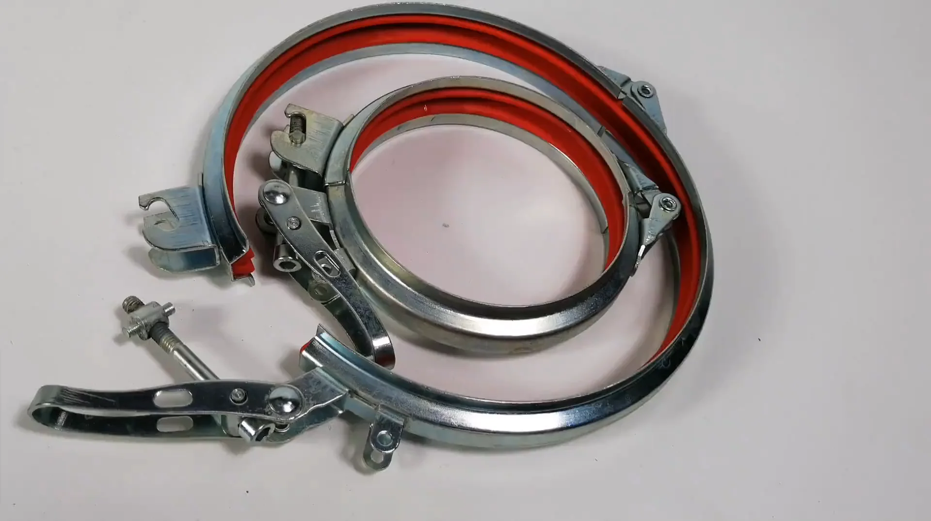 Air Duct Galvanized Quick Release Lever Lock Flange Pipe Bend Clamps V