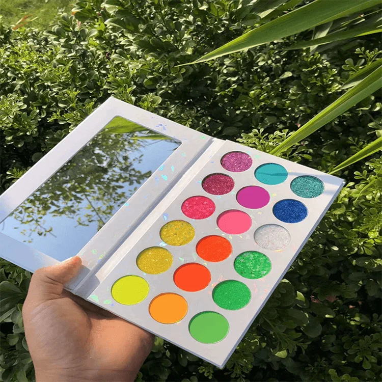Oem Skin-friendly 18 Colors Long Lasting High Pigment Liquid Private Label White Custom Cheap Eye Shadow Eyeshadow Palette