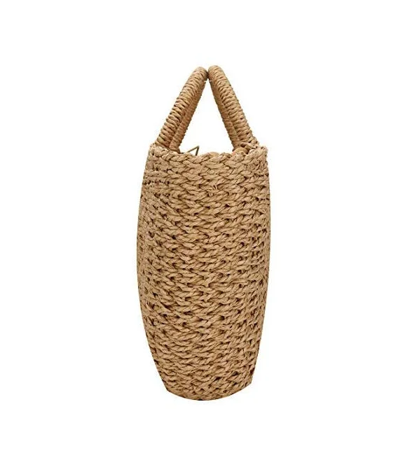 Handbag Beach Women Natural Straw Bags Tote Summer Beach Basket Bag ...