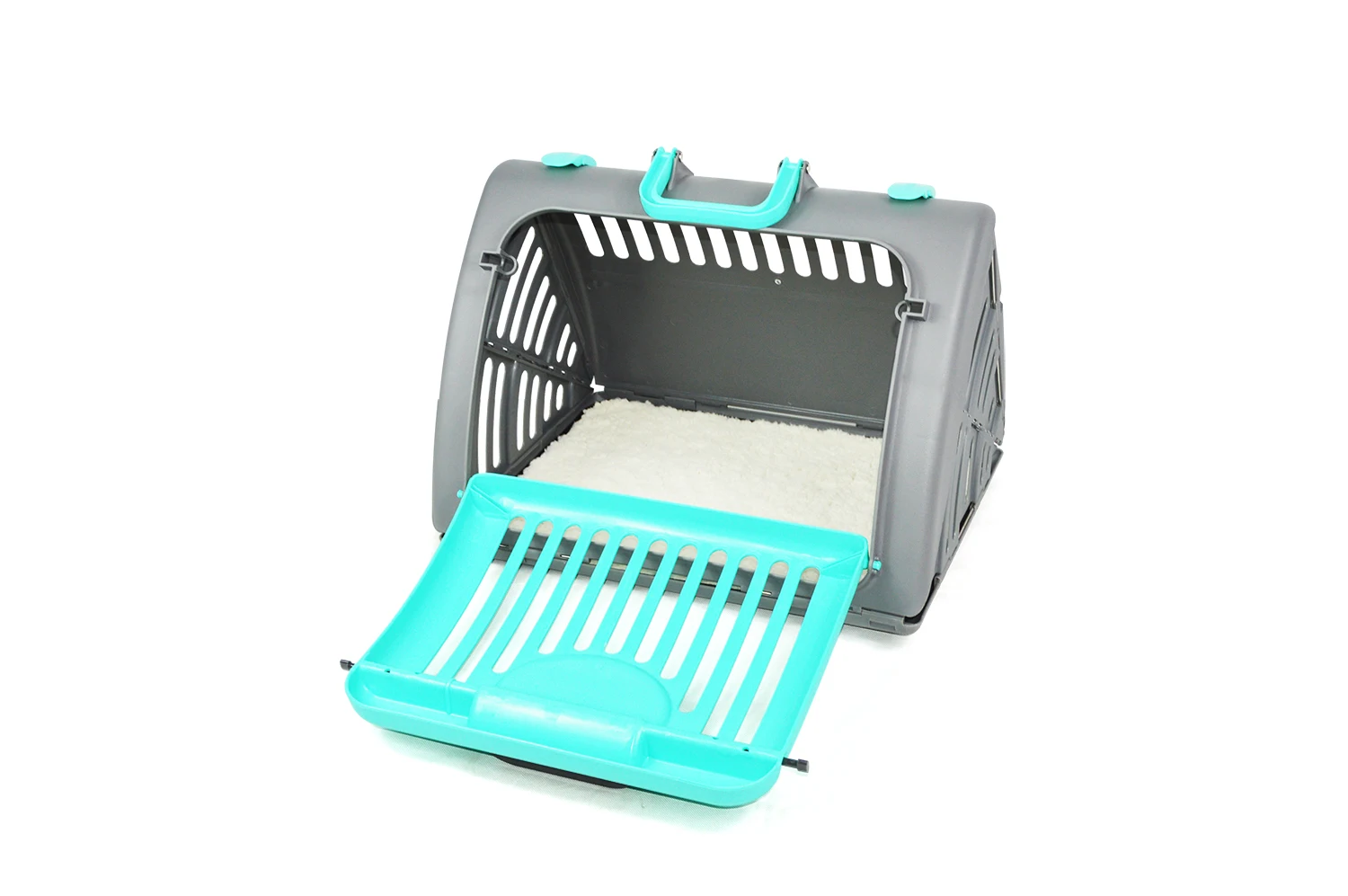 Leyou Pet Plastic Triangle Folding Pet Cat Travel Bag Pet Carrier Cage