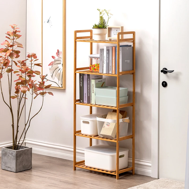 Hot Sale Made of 100% Natural Bamboo Book Shelf Bookcase