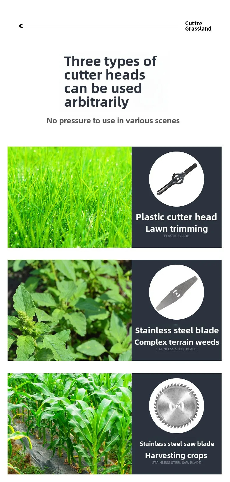 Rechargeable Household Small Lawn Mower with Lithium Battery 4-Stroke Industrial Grade Handheld Electric Garden Trimmer