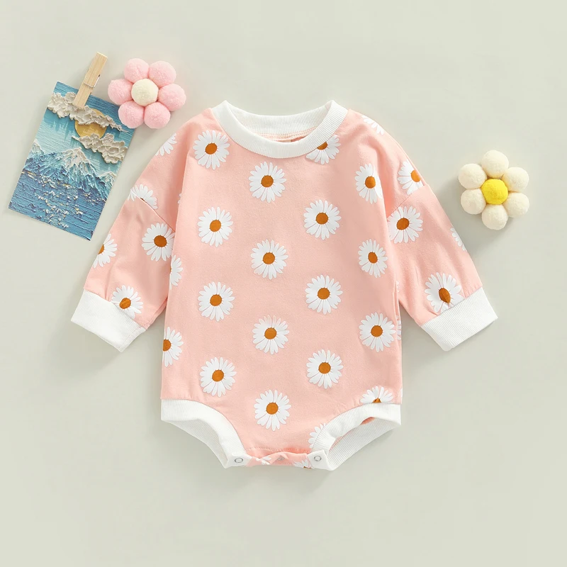 2022 Fall Toddler Girls Clothing Long Sleeve Daisy Floral Print