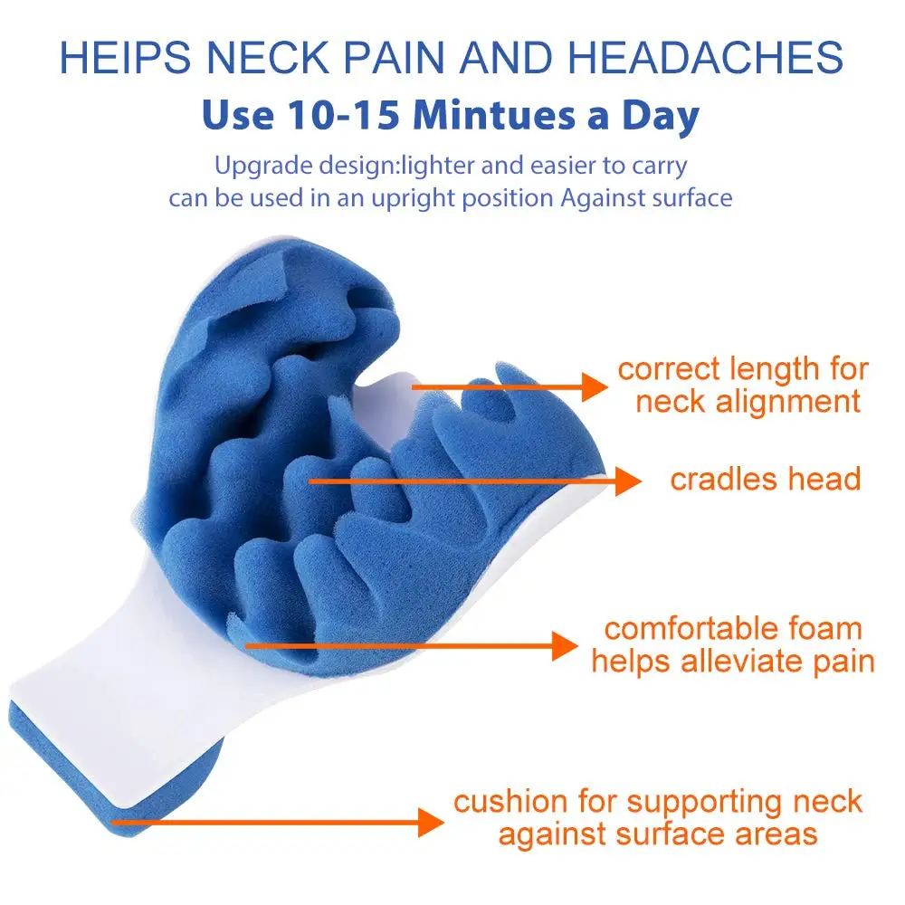 Neck and Shoulder Relaxer Support Neck Pain Relief and Support Device Shoulder Relaxer Massage Traction Pillow
