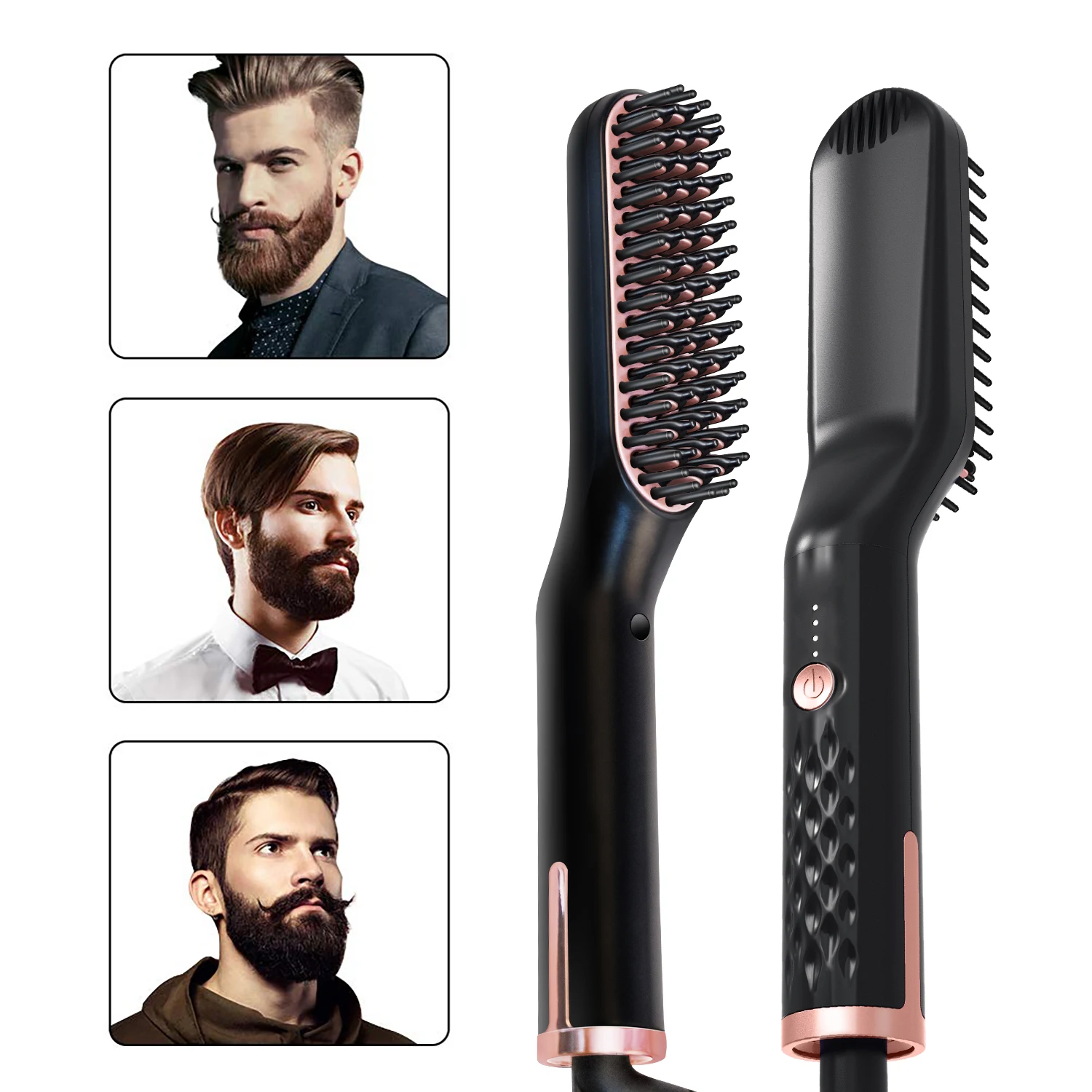 Mens hair brush straightener best sale