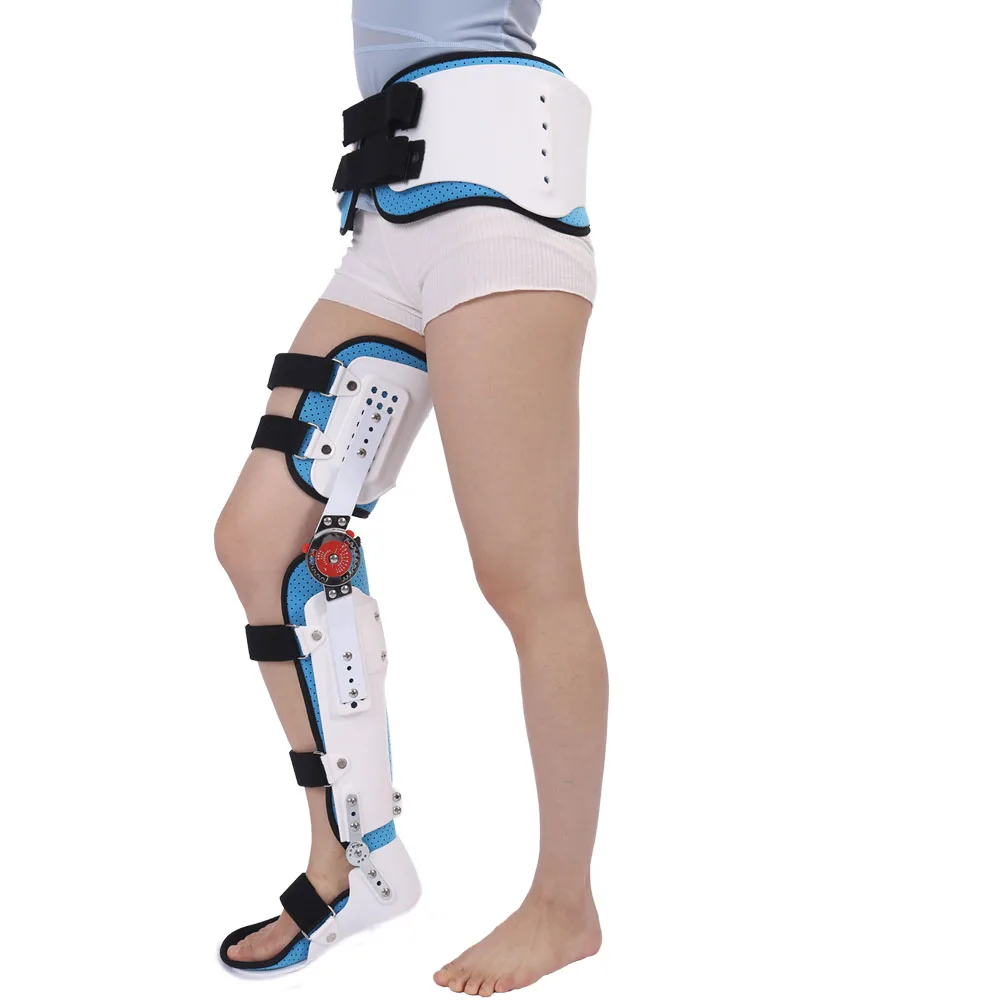 Orthopedic Adjustable Leg Support Hinged Rom Knee Brace Hip Abduction ...