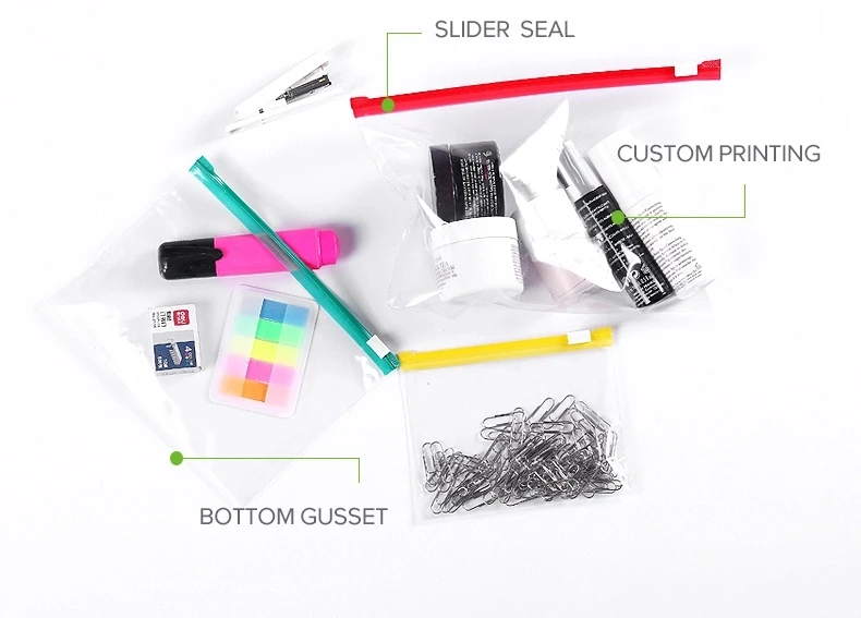 Ytbagmart Retail Box Packaging Food Grade Pe Resealable Transparent Plastic Slider Zipper Bag
