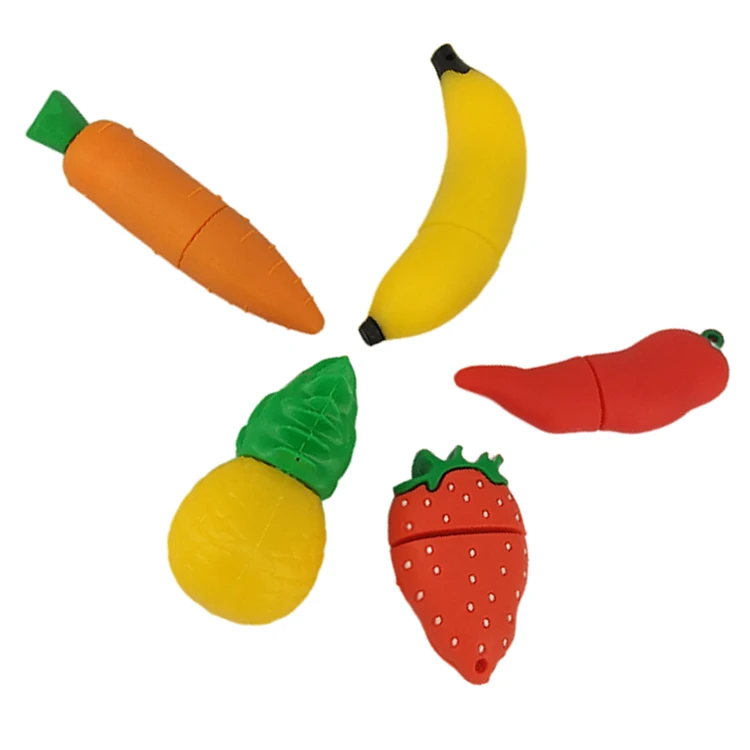 Cute PVC Cartoon Strawberry Usb Flash Drive 1GB 2GB 4GB 8GB Pendrive 32GB 16GB 64GB Gift Pen Drive Memorias Usb Stick - ANKUX.COM