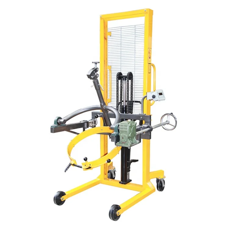 Da4501 450 Kg 1.5 M Hydraulic Drum Lifter Stacker With Weight Scale
