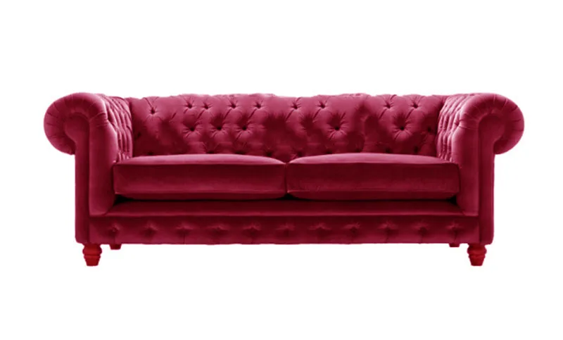 New design European style small family living room fabrics sofa combination three sets chesterfield sofa furniture