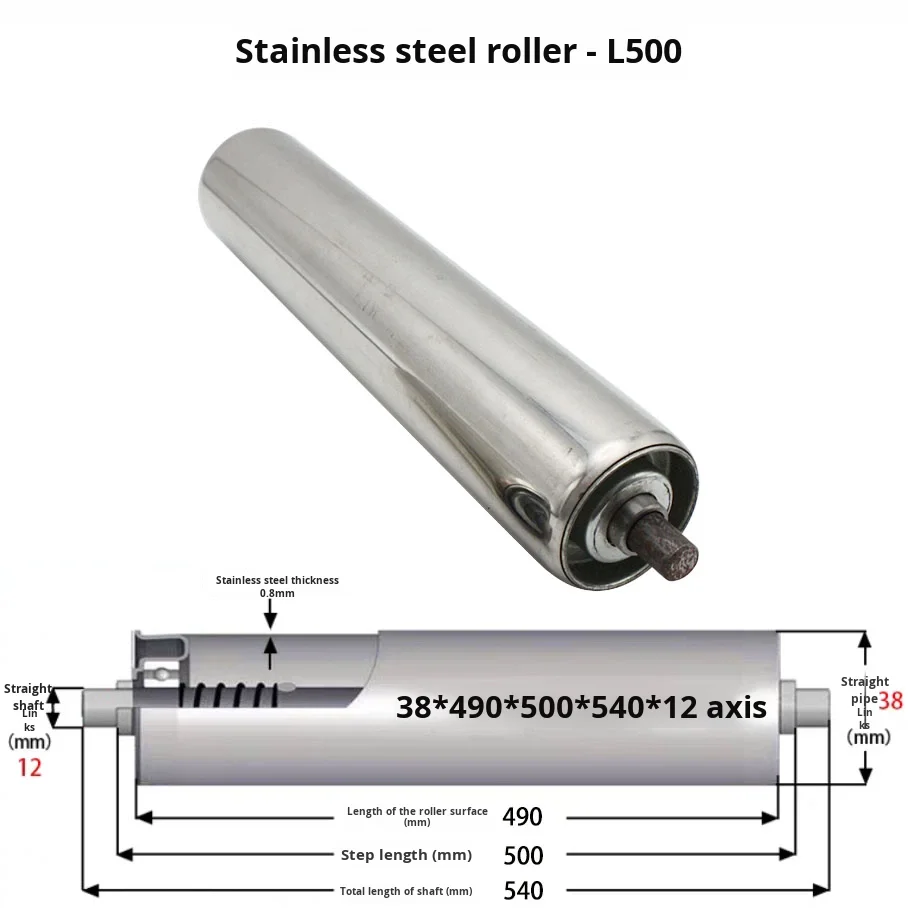 product stainless steel non powered conveyor roller diameter 38mm small assembly line barrel roller made in mainland china-18