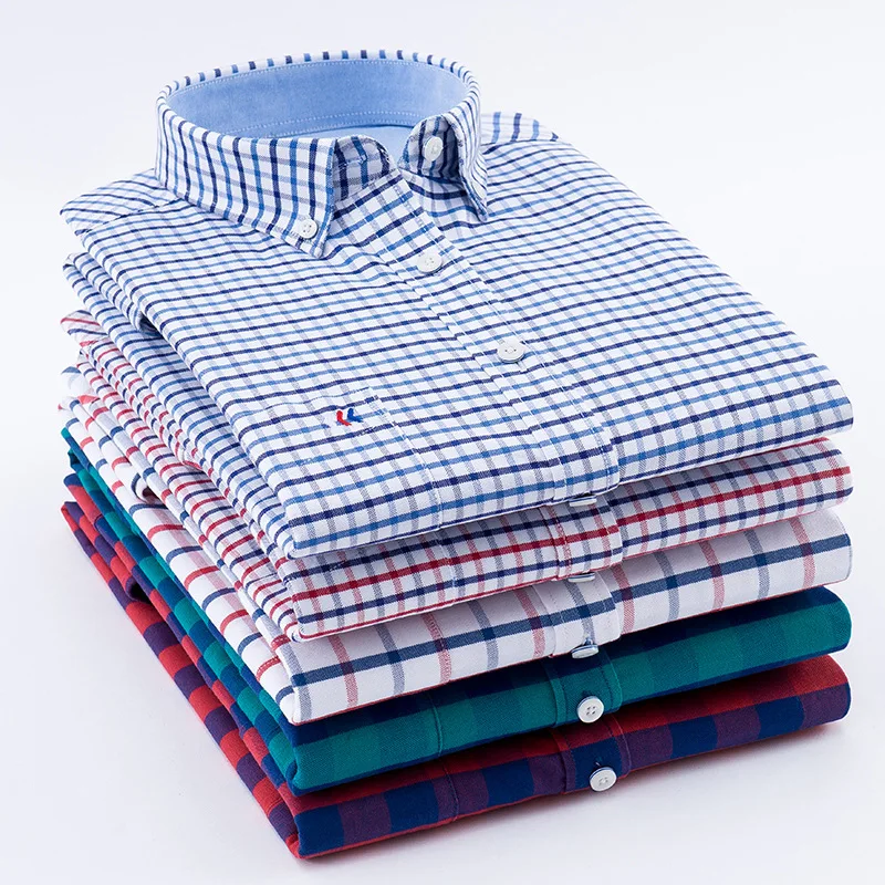 Men's Shirts Long Sleeve Dress Shirts Wholesale 100% Brushed Cotton ...