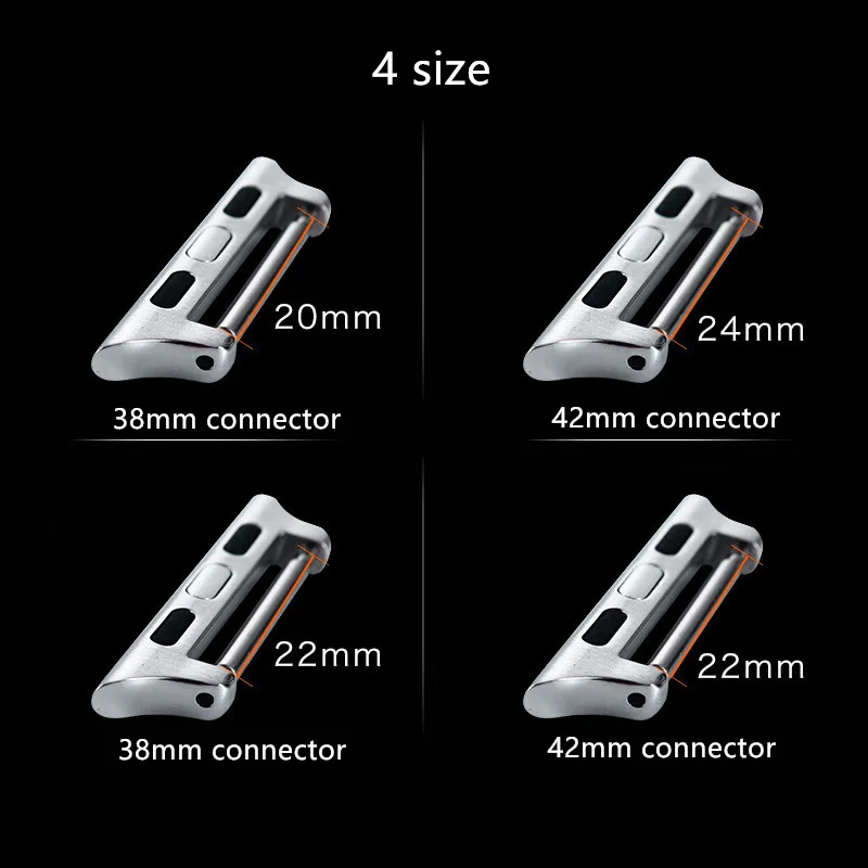 Stainless Steel Watch Band Adapter For Apple Watch 8 Ultra 3 4 5 6 7