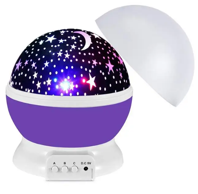 led star moon projector night light projector lamp for kids with music box and remote control