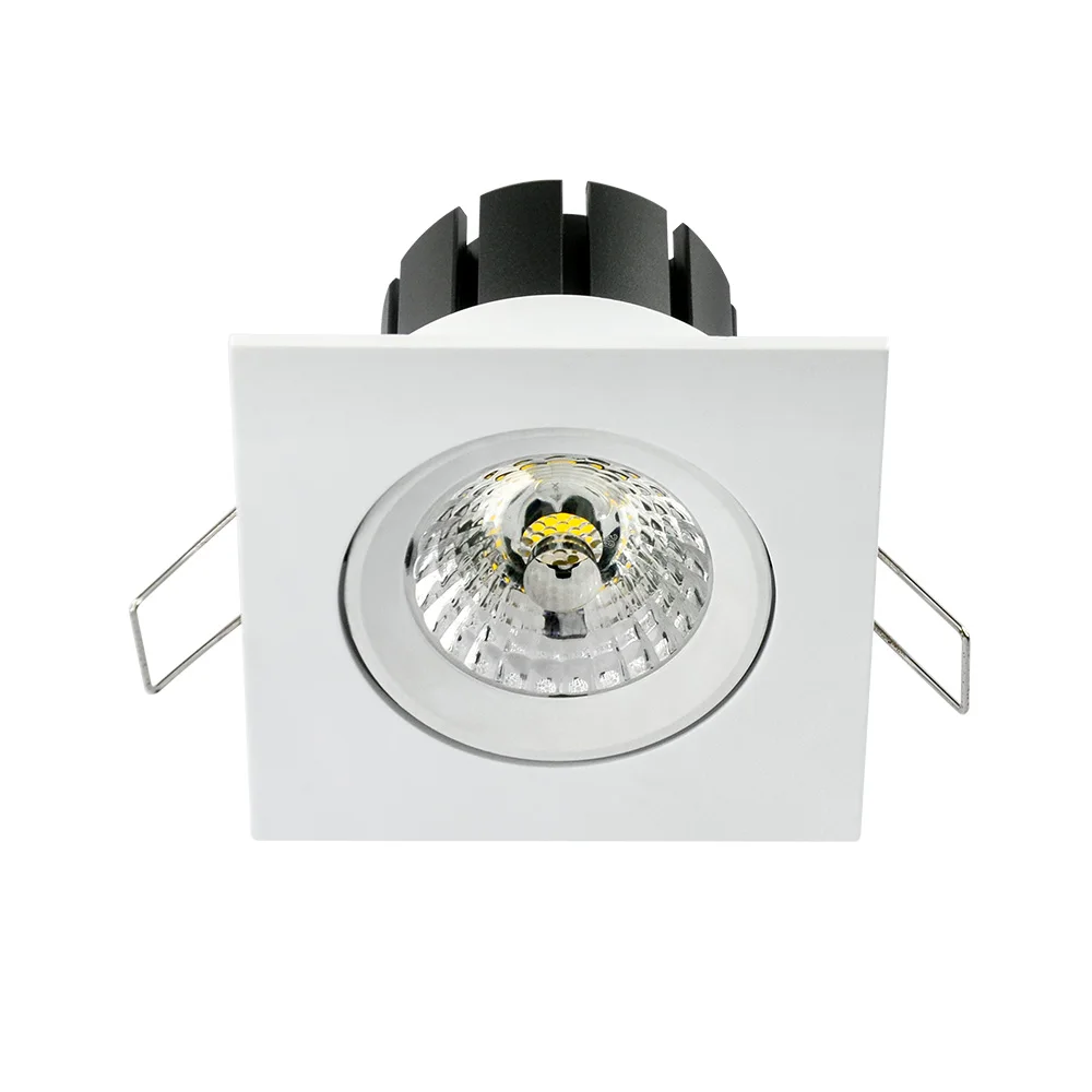 Manufacture High Lumen White Silver Black Square IP44 LED Light Ceiling Resseced LED Downlight