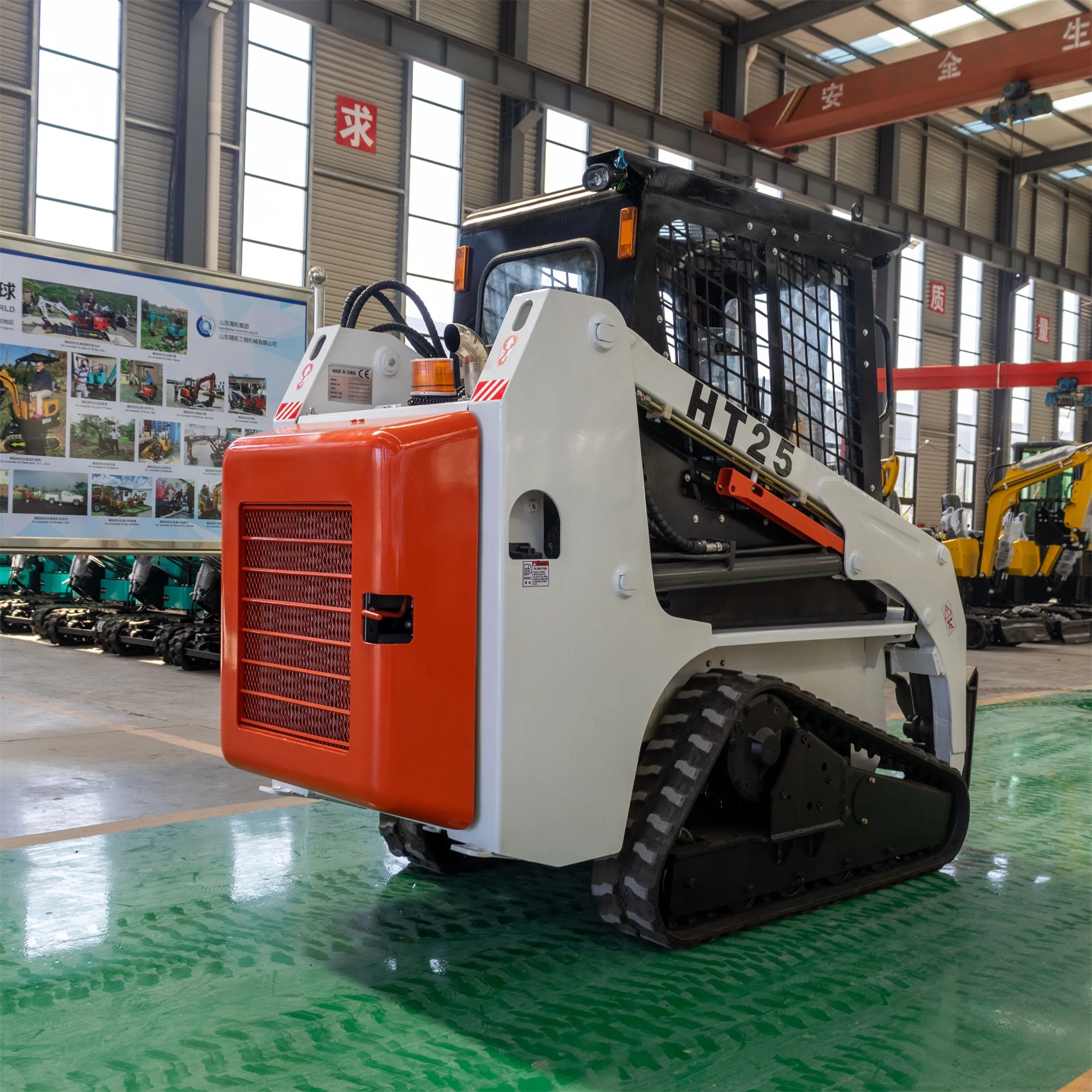 Cabin Skid Loader Ht25 Earthingmoving Machinery Construction Mini Skid