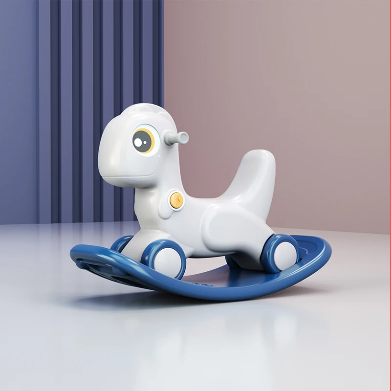 
Cheap wholesale customizable kids multiple styles dinosaur plastic toy baby rocking horse 