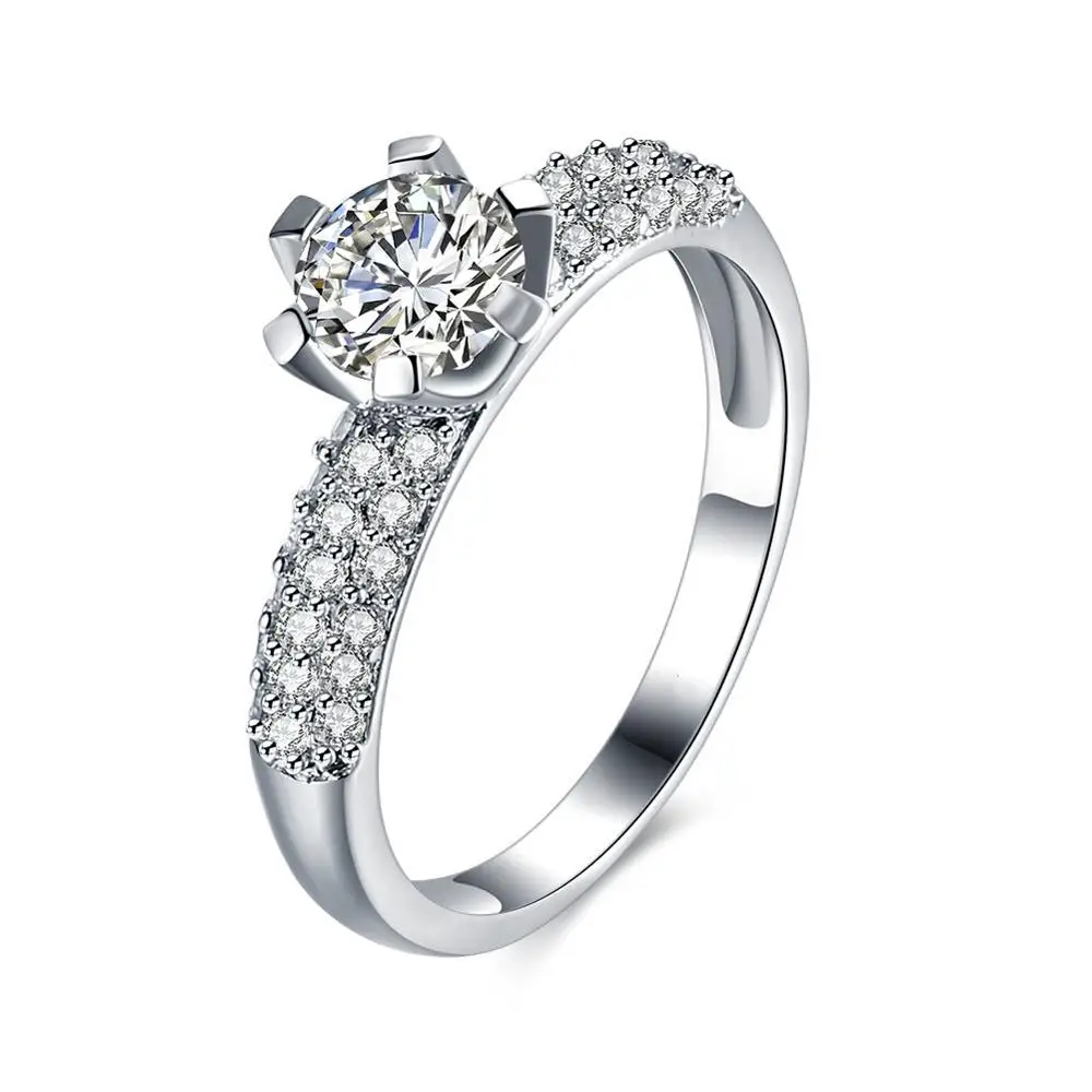 USA vendeur Anneau Argent Sterling 925 Best Bijoux Saphir Bleu Zircone cubique /& Clair Zircone Cubique