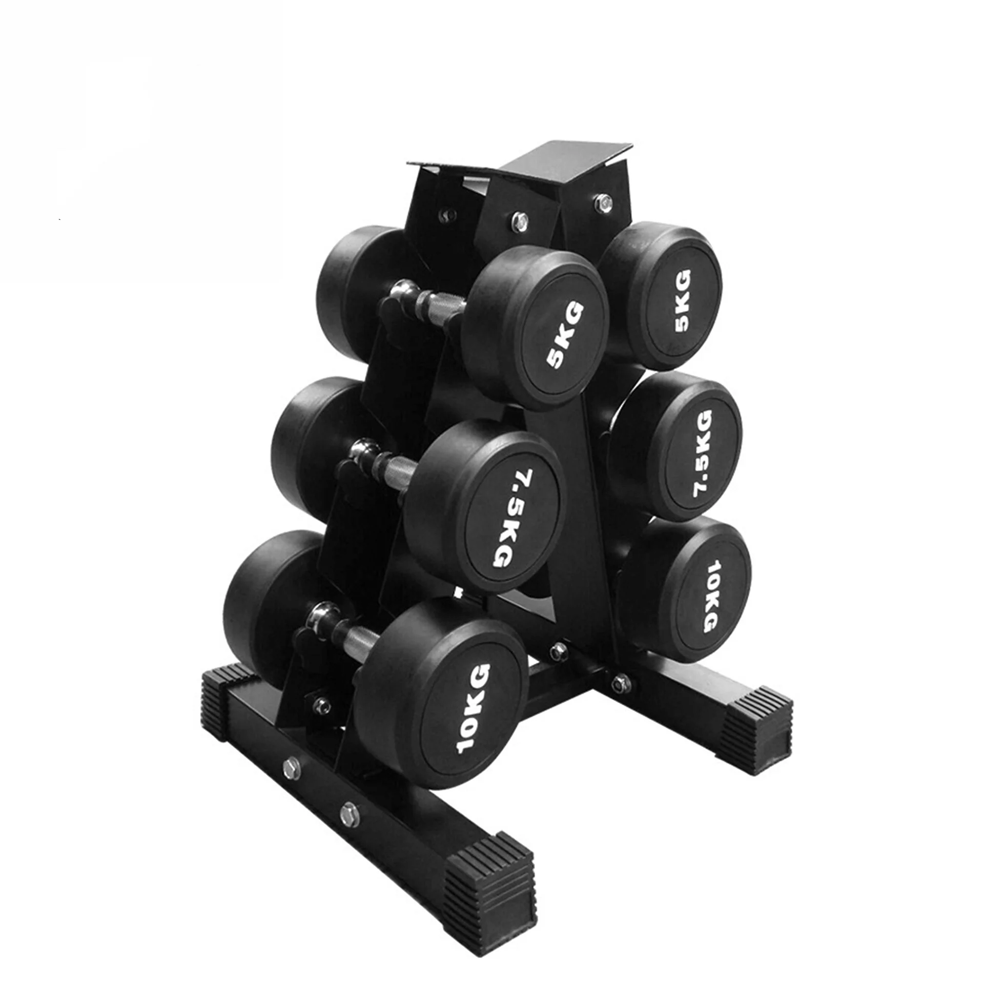 Commercial Use Rubber Covered Dumbbell Home Gym Fitness Equipment Pvc