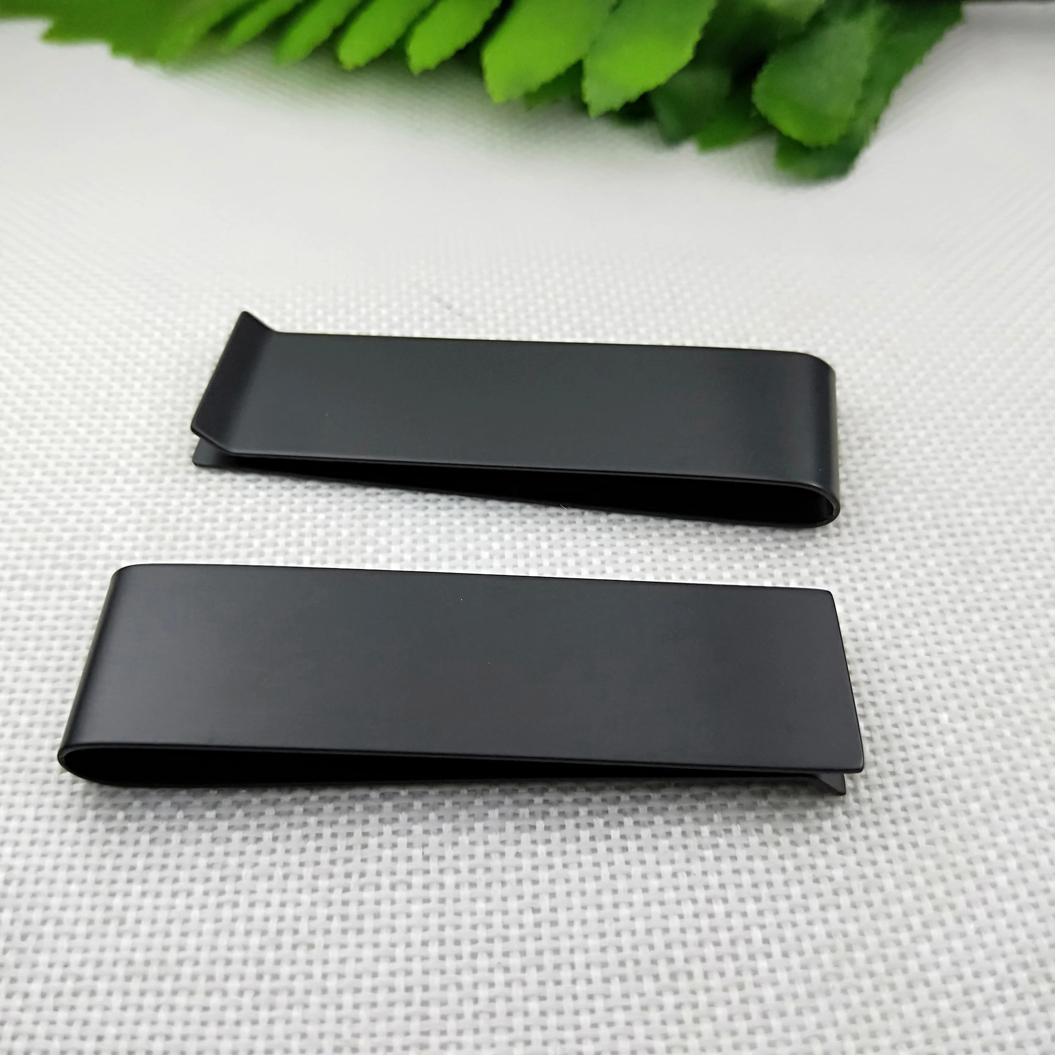Customized metal cheap 304 black stainless steel blank money clip wallet