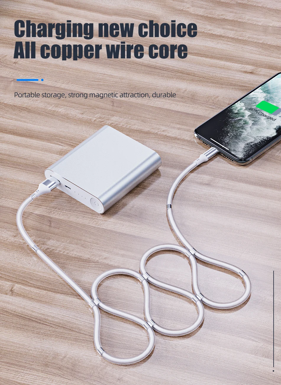 2020 New Quick PD Fast Charge Phone 1m Micro USB Type C Strong Magnetic Charging Cable For iPhone - ANKUX.COM