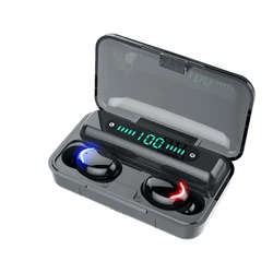 F9 2020 TWS 5.0 in-Ear Touch control LED 3 Three display Bluetooth Earphone Headphones with Mobile Charging Bank