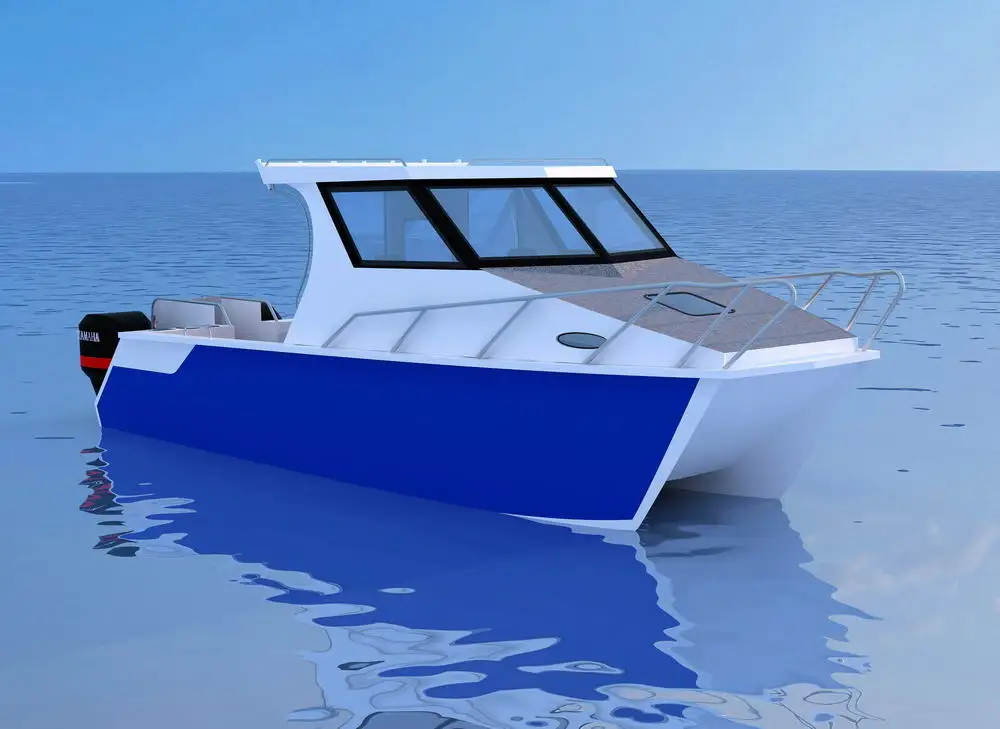 small catamaran with cabin for sale