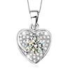 New 925 silver heart Pendant Wedding gift necklace with top quality zircon in hearts and arrows cutting