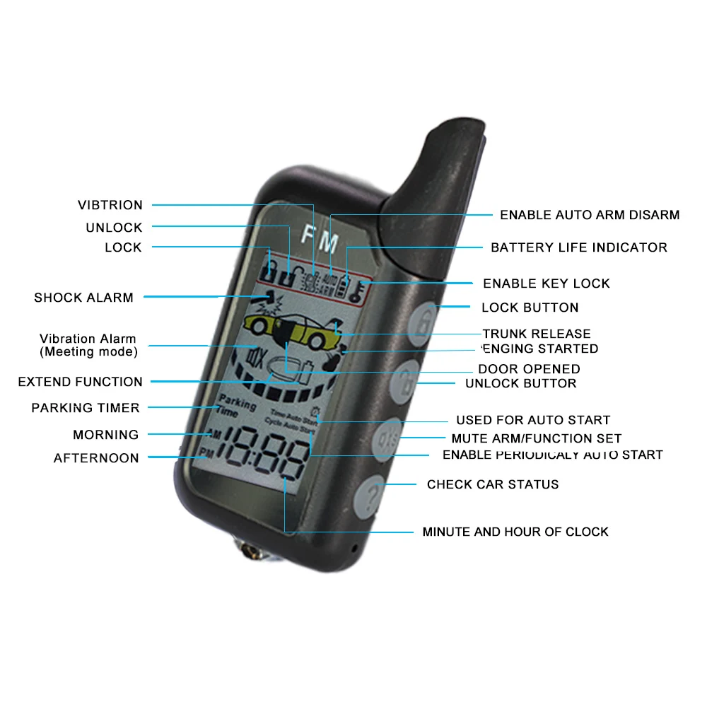 Vjoy 2-way car alarm siren Free Installation wireless car alarm systems DIYV2 12v 24v Smart Car Parts