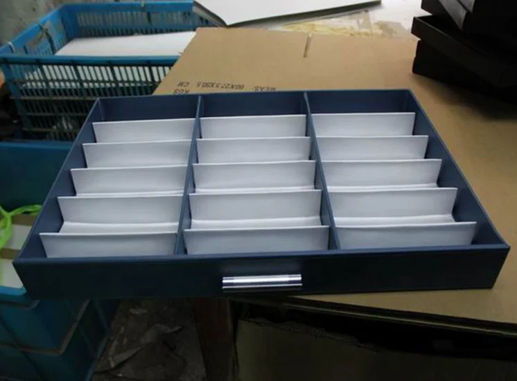 Wooden Slider Drawer Optical With Wheels Glasses Display